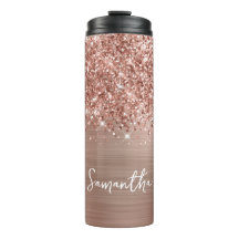 Dourado Rosa Espelhado Personalizado Glam Nome