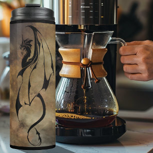 Garrafa Térmica Dragão Azulejo Pedra