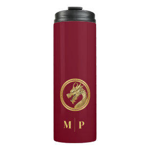 Garrafa Térmica Dragão Dourado Personalizado-