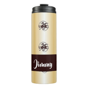 Garrafa Térmica Dragões impressão em textura