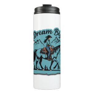 Garrafa Térmica Dream Big-Cowgirl Cavalo Andando