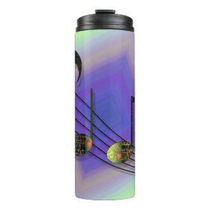 Garrafa Térmica Dubstep nota o Tumbler térmico