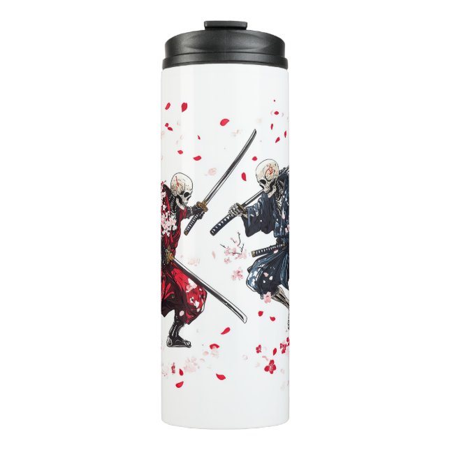 Garrafa Térmica Duelo de Samurai Caveira (Frente)
