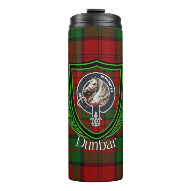 Garrafa Térmica Dunbar Scottish Clan Tartan & Crest (Frente)