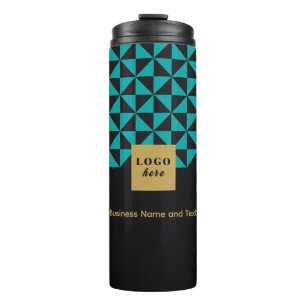 Garrafa Térmica Duo preto e branco - Logotipo comercial Tumbler té