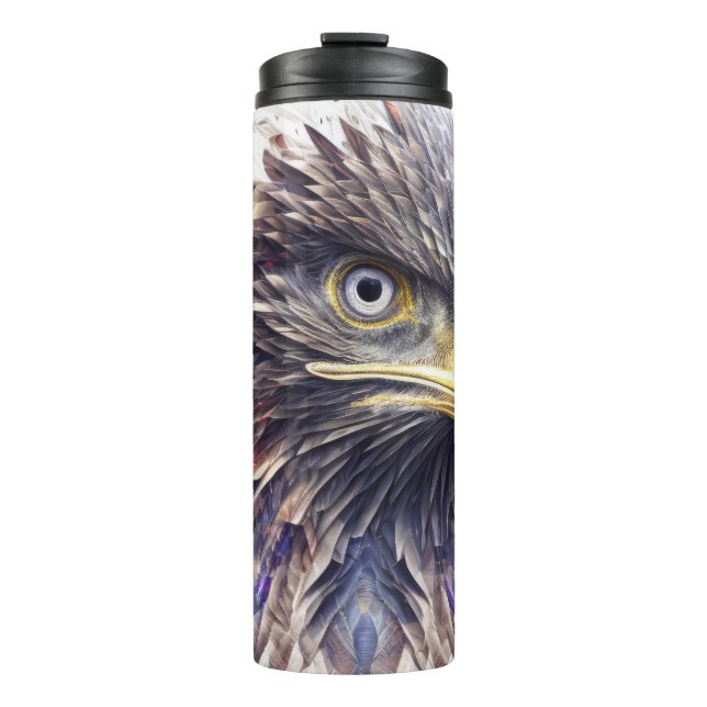 Garrafa Térmica Eagle Animal Retrait Nature Wildlife Painting (Frente)