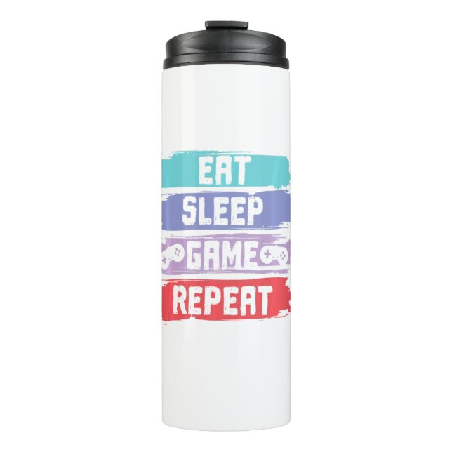 Garrafa Térmica Eat Sleep Game Repeat Controller (Frente)