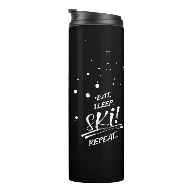 Garrafa Térmica Eat Sleep Ski Repeat Thermal Tumbler (Rotação à direita)