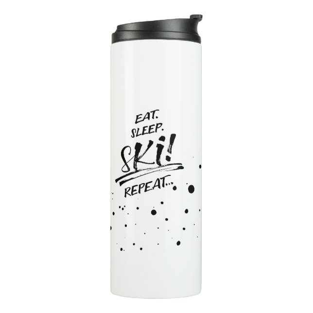 Garrafa Térmica Eat Sleep Ski Repeat Thermal Tumbler (Giro à esquerda)