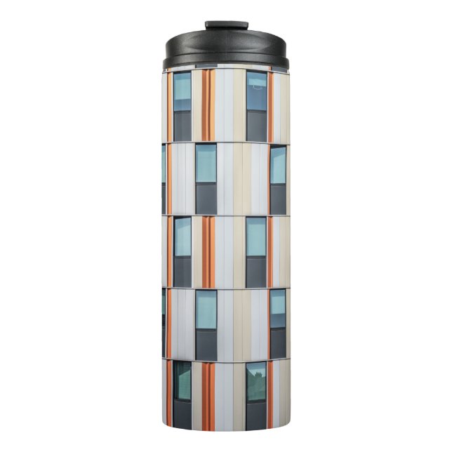 Garrafa Térmica Edifício branco e laranja (Frente)