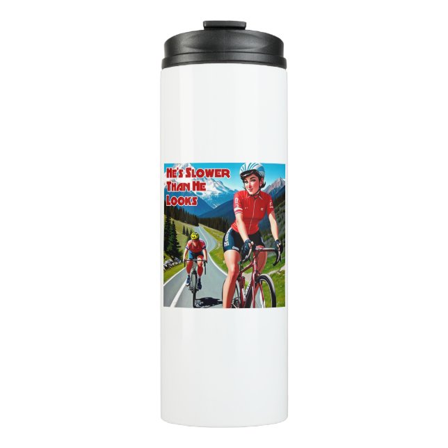 Garrafa Térmica Ele é mais lento do que parece Sassy Cycling (Frente)