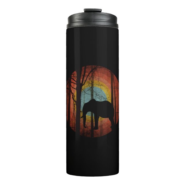 GARRAFA TÉRMICA  ELEFANTE NA FLORESTA MATA (Frente)