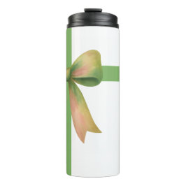 Garrafa Térmica Elegant Gift Bow – Modern Christmas Design