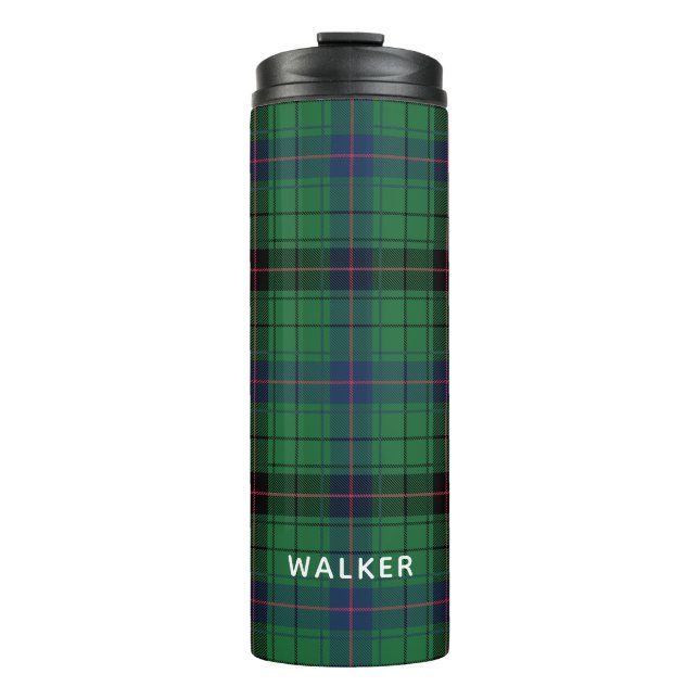 Garrafa Térmica Elegante Plaid Davidson Tartan Personalizado  (Frente)