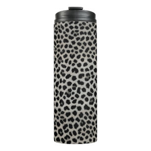 Garrafa Térmica Elegante Trendy Luxury Coleção Branca de Leopardo