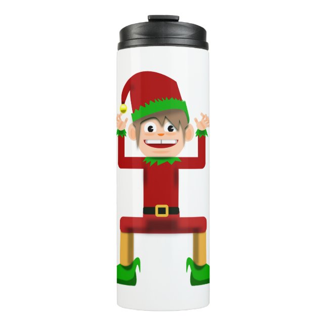 Garrafa Térmica Elf de Natal (Frente)