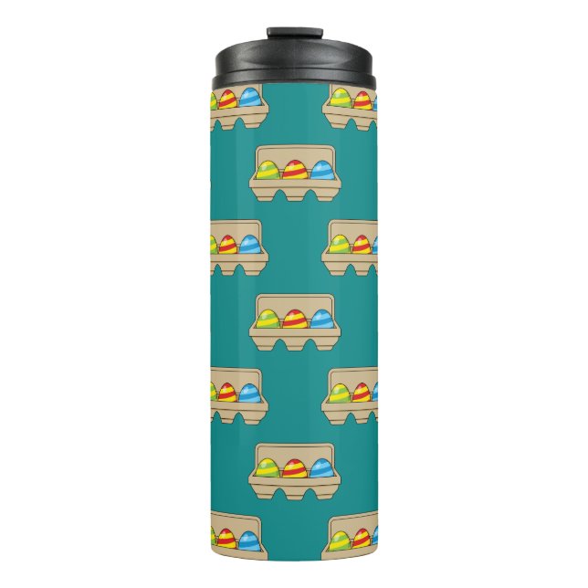 Garrafa Térmica Embalagem de Ovos de Páscoa Coloridos (Frente)