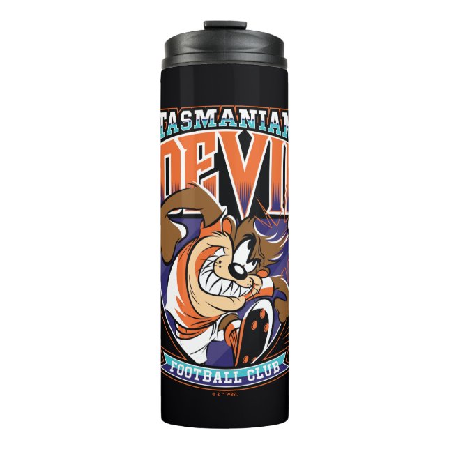 Garrafa Térmica Emblema do Clube de Futebol Tasmanian Devil (Frente)