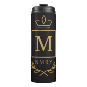 Garrafa Térmica "Emblema Real NMKY – Design de Brasão com Monogram