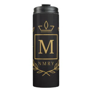 Garrafa Térmica "Emblema Real NMKY – Design de Crista com Monogram