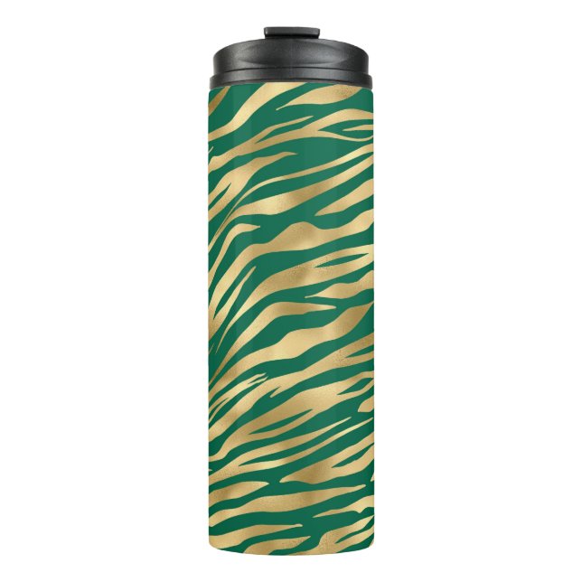 Garrafa Térmica Emerald e Dourado Safari Series Design 2 (Frente)