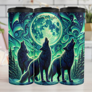 Garrafa Térmica Emerald Moon Wolf Pack Howling