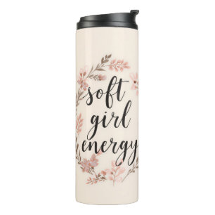 Garrafa Térmica Energia de Menina Soft Fofa Floral Feminina