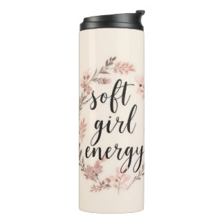 Garrafa Térmica Energia de Menina Soft Fofa Floral Feminina