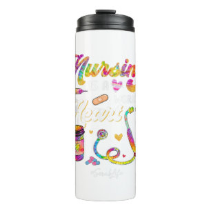 Garrafa Térmica Enfermagem É Trabalho De Coração Esmagadora Coraçã