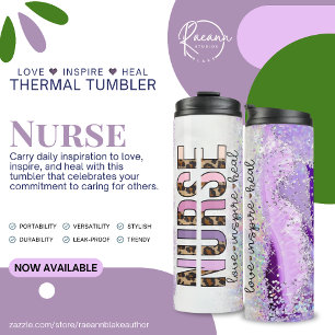 Garrafa Térmica Enfermeira Amor Inspira Tumbler térmico