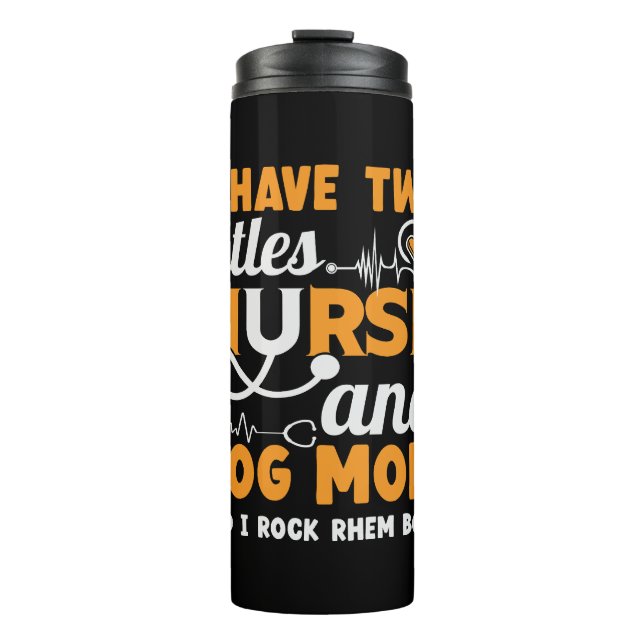 Garrafa Térmica Enfermeira e mãe de cão (Frente)