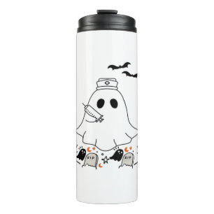 Garrafa Térmica Enfermeira Ghost Cute Halloween Design Classic T S