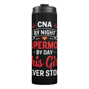 Garrafa Térmica Enfermeira Gift CNA Por Noite Supermãe