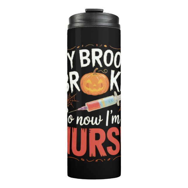 Garrafa Térmica Enfermeiro de Dia de as Bruxas engraçado Essencial (Frente)