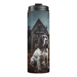 Garrafa Térmica English Springer Spaniel Halloween Assustador