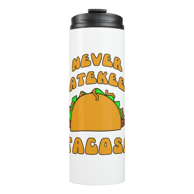 Garrafa Térmica Engraçado Anti Taco Snob Cartoon Art Slogan (Frente)