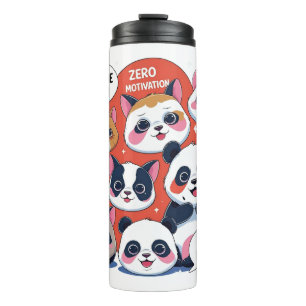 Garrafa Térmica Engraçado Cartoon Animal - Memória Inspirou Humor 