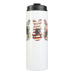 Garrafa Térmica Engraçado Coelho Coelho Da Páscoa De Hockey Com Ge