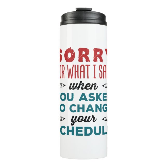 Garrafa Térmica Engraçado Conselheiro Escolar Desculpem-Me Dizer M (Frente)