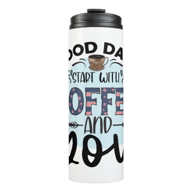 Garrafa Térmica Engraçado Cotas de Café Humor para Amantes de Café (Frente)