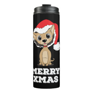 Garrafa Térmica Engraçado produto Chihuahua Natal - perfeito