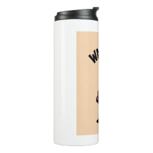 Garrafa Térmica Engraçado Skeleton Halloween Café Tumbler térmico