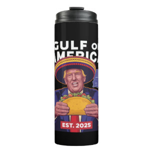 Garrafa Térmica Engraçado Trump Golfo De Nós América 2025 Trump 