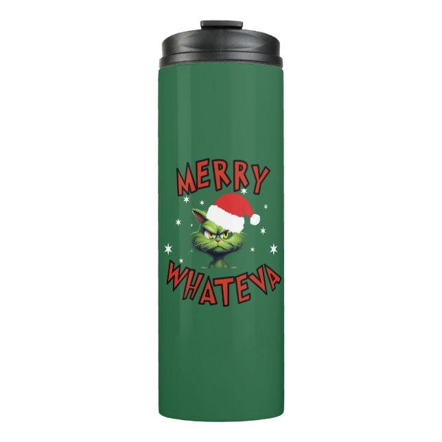 Garrafa Térmica Engraçado Tumbler de Natal (Frente)