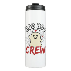 Garrafa Térmica Equipe Boo Boo Enfermeira de Halloween Fantasma De