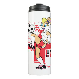 Garrafa Térmica Equipe Lola Bunny Inglaterra Futebol Gráfico