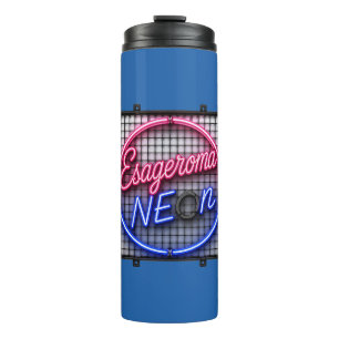 Garrafa Térmica Esageroma Neon - Design Retro Synthwave dos Anos 8