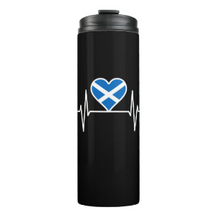 Garrafa Térmica Escócia - Scotland Flag Heartbeat