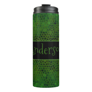 Garrafa Térmica Esconder Dinossauro Verde Personalizado