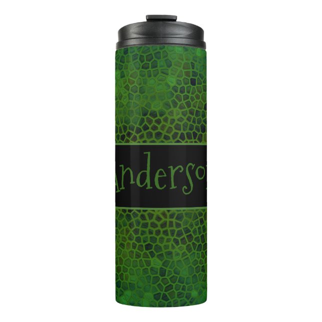 Garrafa Térmica Esconder Dinossauro Verde Personalizado (Frente)